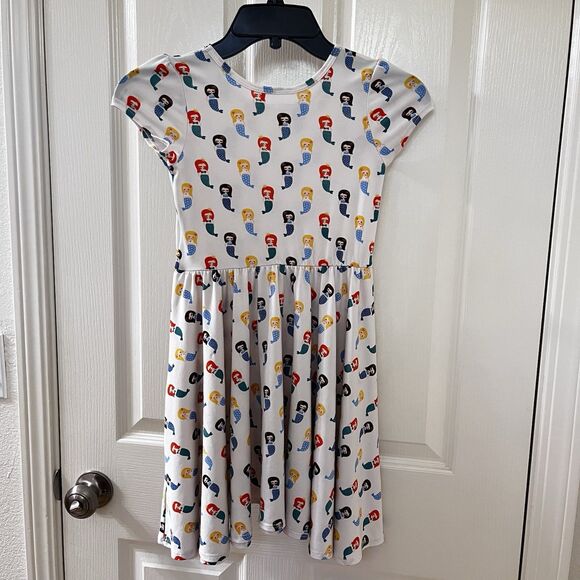 Dot Dot Smile Girls Mermaid Twirl Dress Short Sleeve Girls Size 7 - Picture 7 of 9